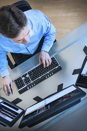 Working on the computer