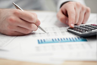 paperwork and calculator