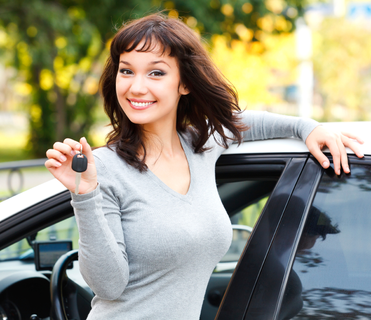 girl with car keys